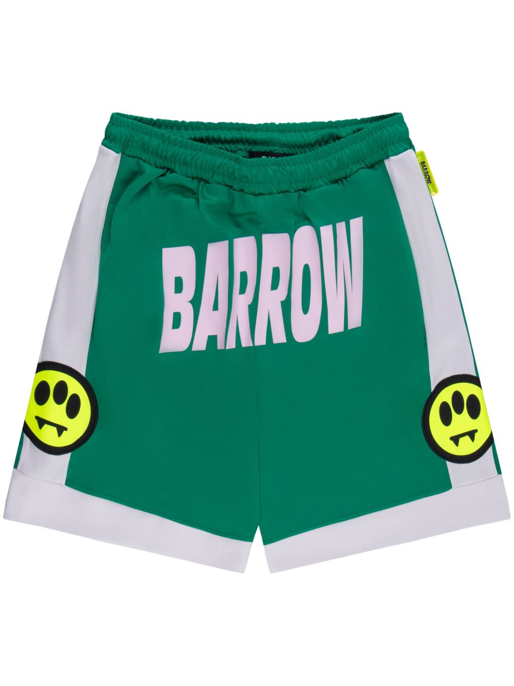 BARROW logo印花运动短裤 - 绿色