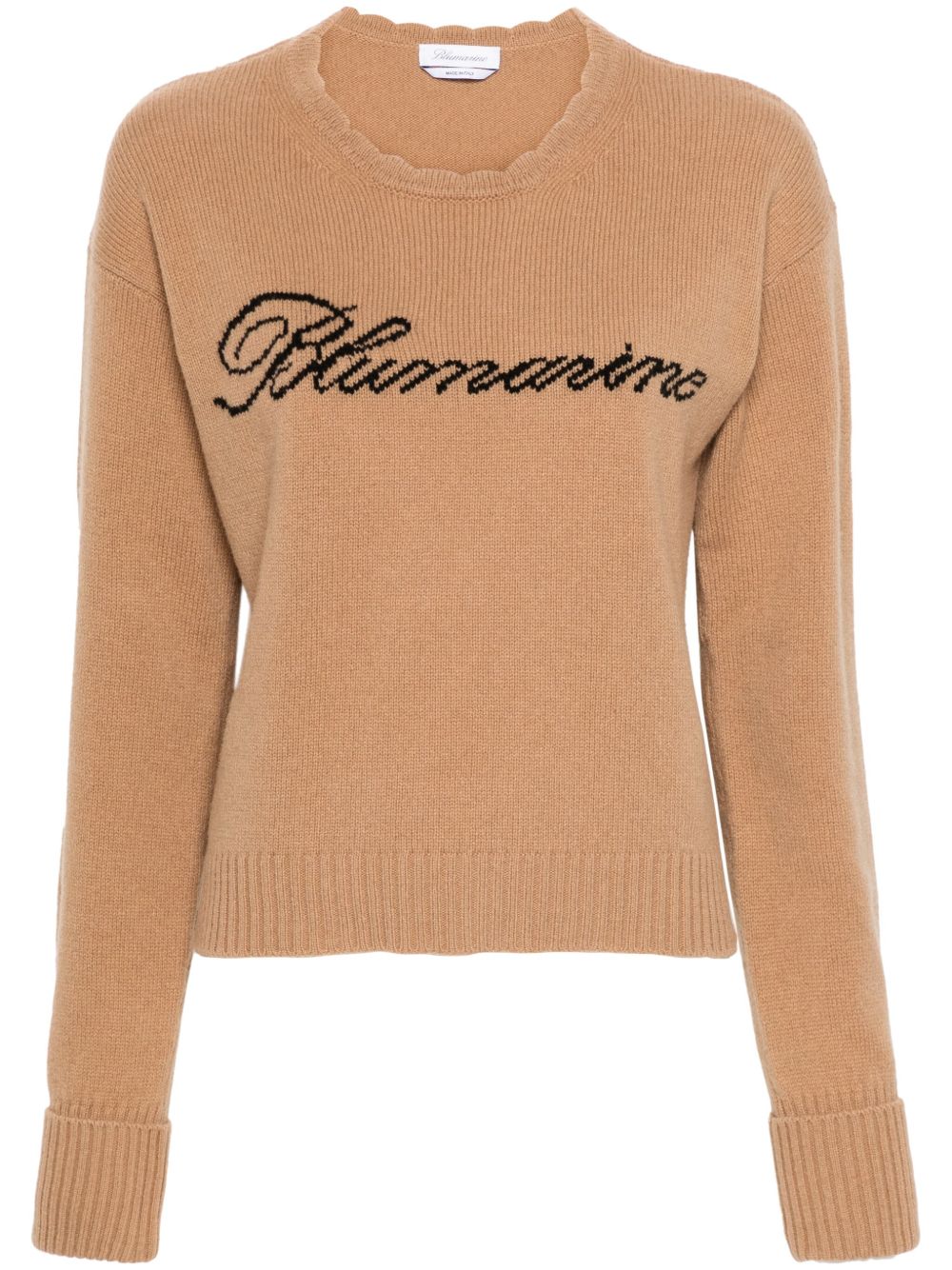 Blumarine logo嵌花毛衣 - 中性色
