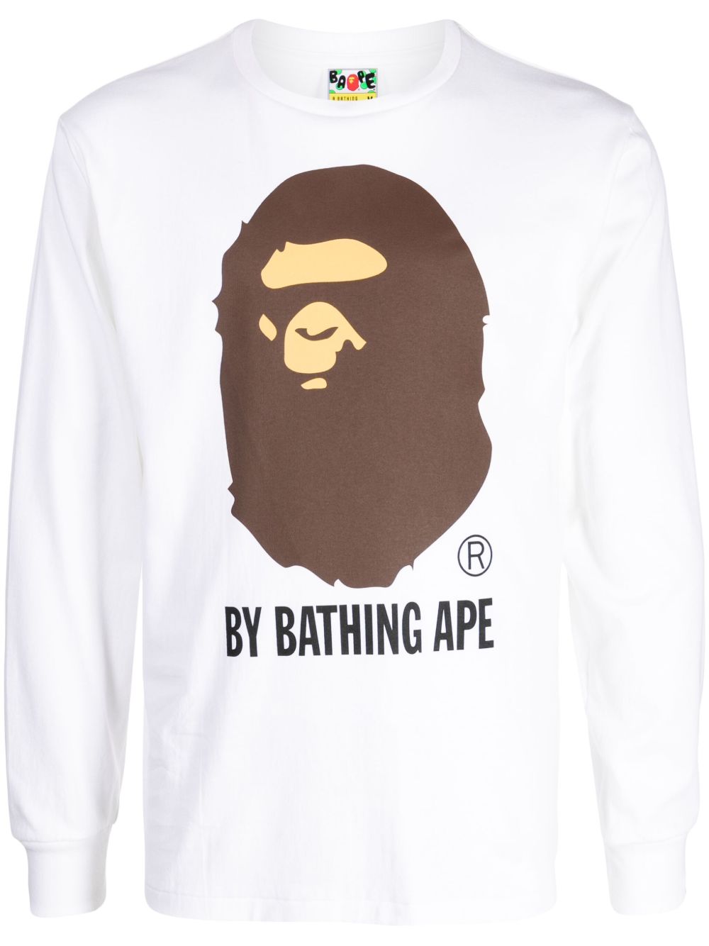 A BATHING APE® logo印花棉T恤 - 白色