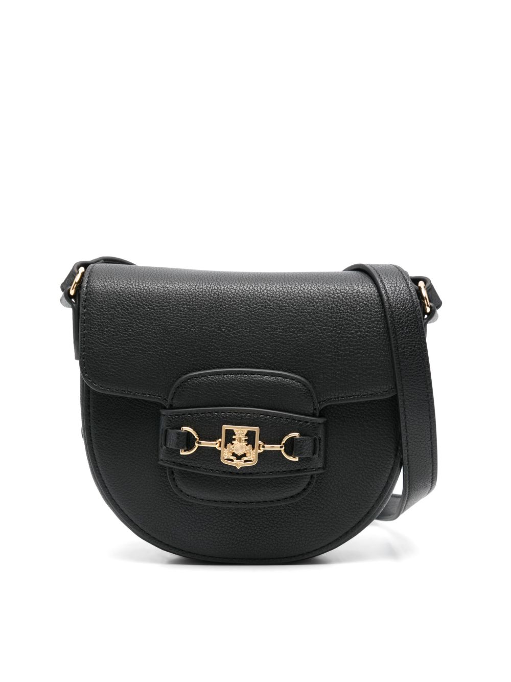 Elisabetta Franchi La Mia Bambina logo马衔扣斜挎包 - 黑色
