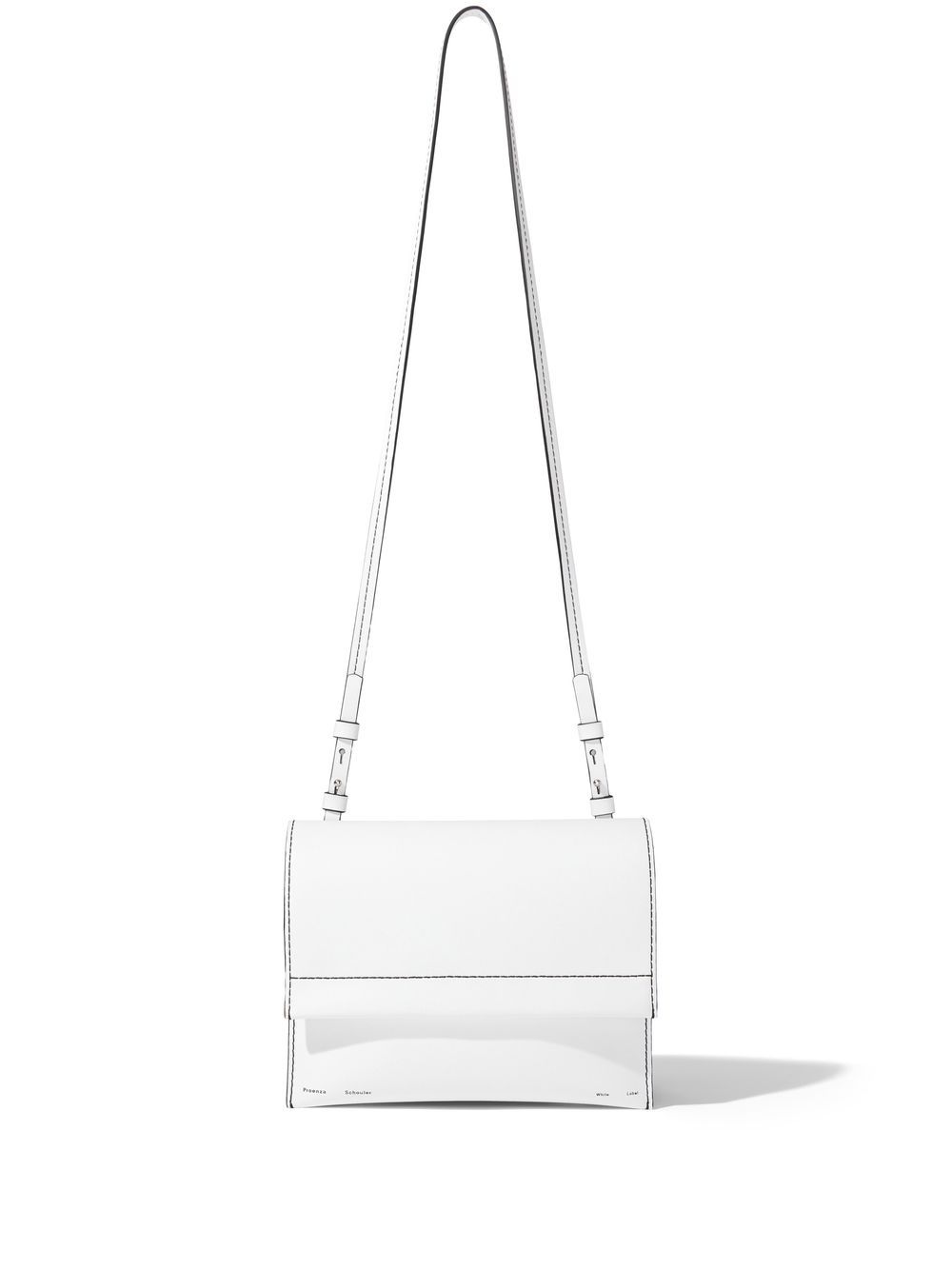 Proenza Schouler White Label Accordion 翻盖单肩包 - 白色