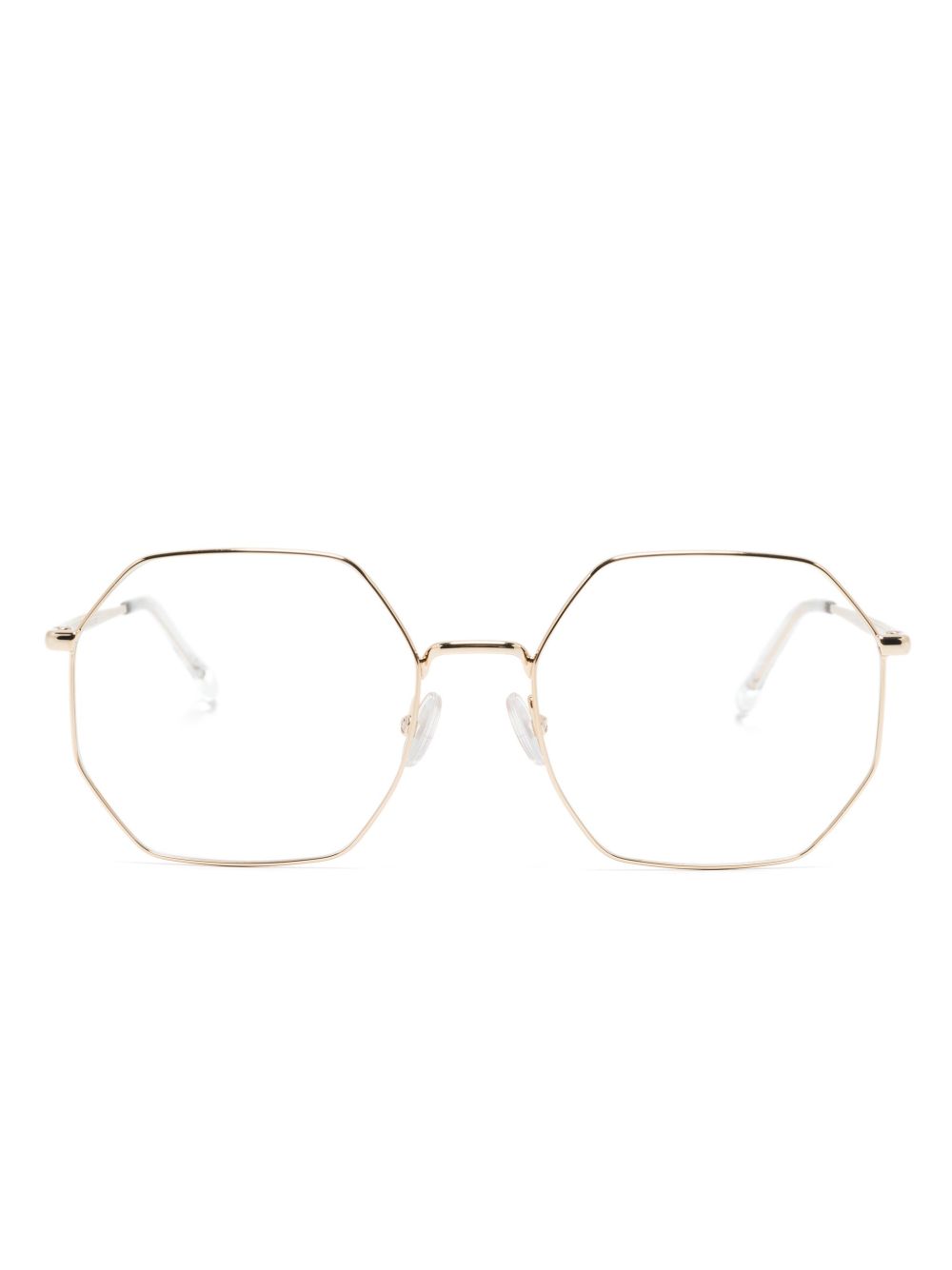 Isabel Marant Eyewear 不锈钢几何镜框眼镜 - 金色