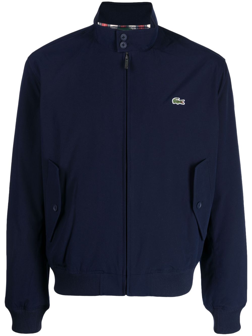 Lacoste logo刺绣防水夹克 - 蓝色
