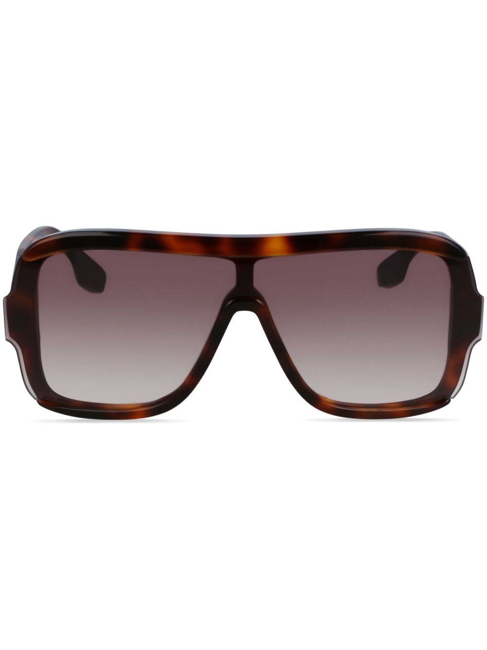 Victoria Beckham Eyewear 盾形镜框太阳眼镜 - 褐色