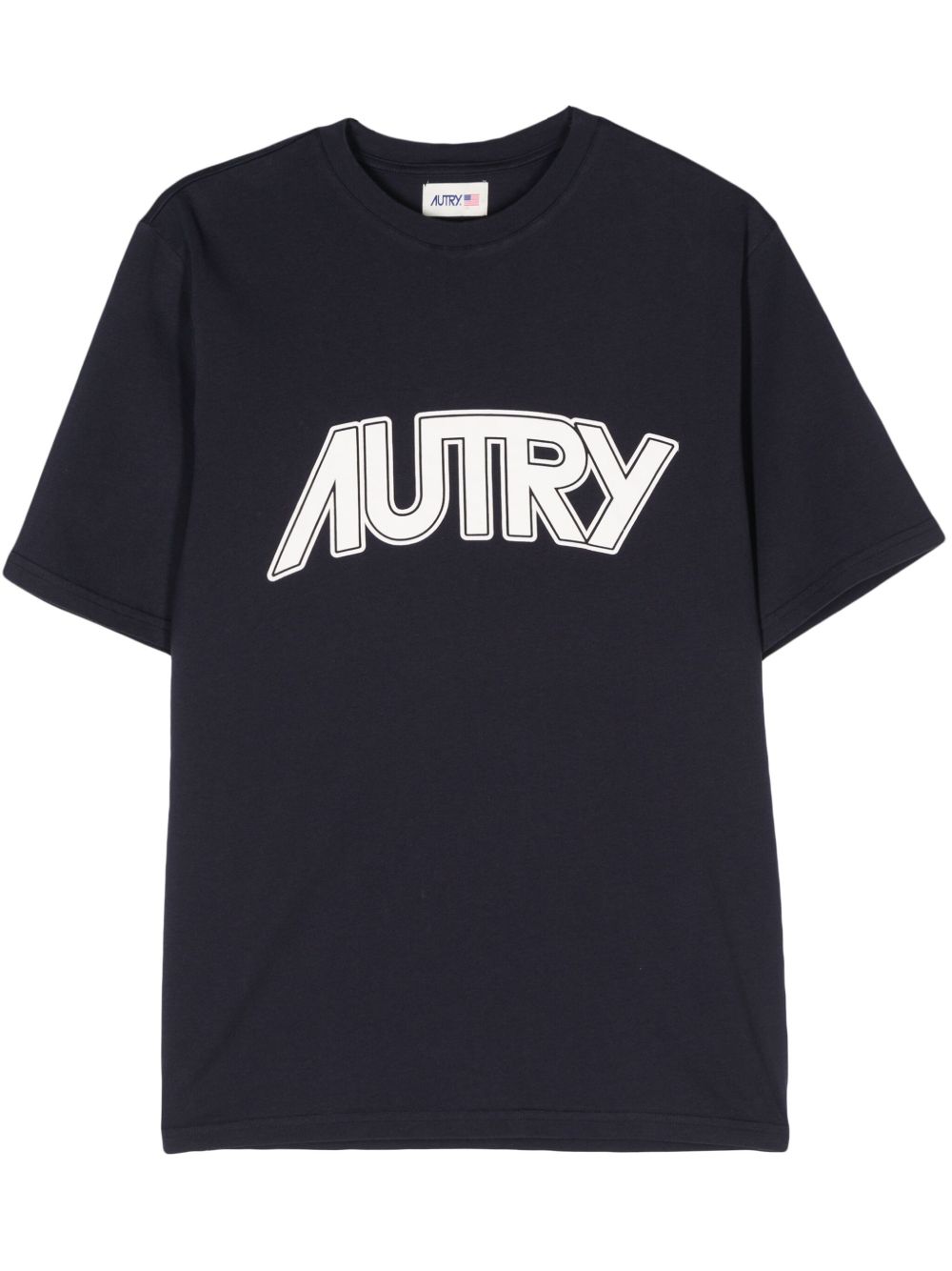 Autry logo印花棉T恤 - 蓝色