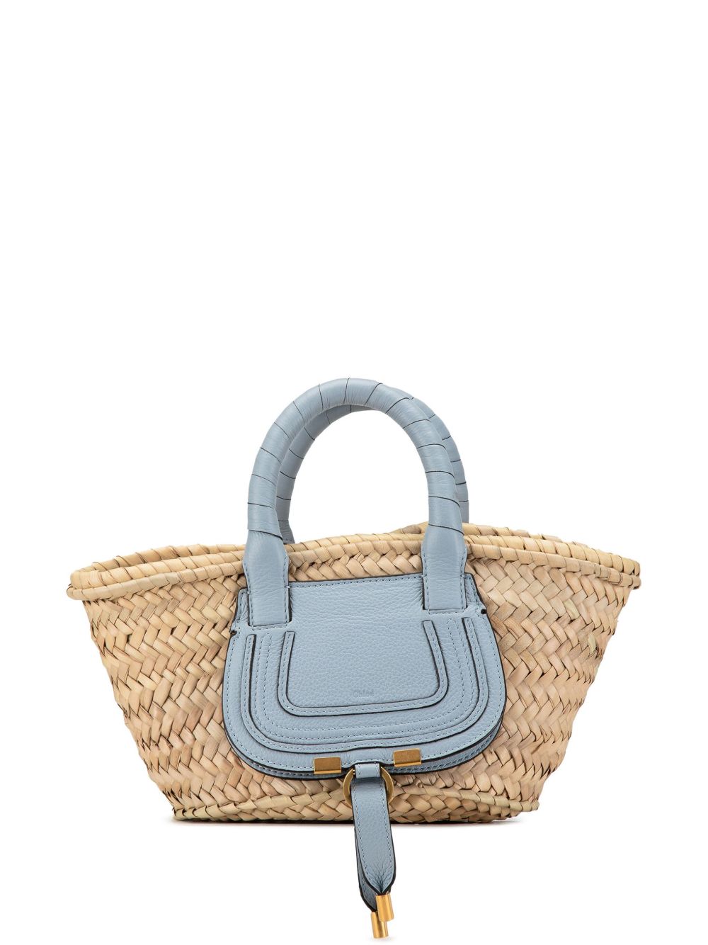 Chloé Pre-Owned Marcie 迷你拉菲草手提包（2002-2024年典藏款） - 褐色