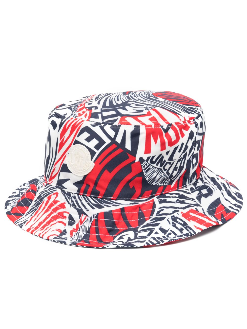 Moncler logo印花渔夫帽 - 蓝色