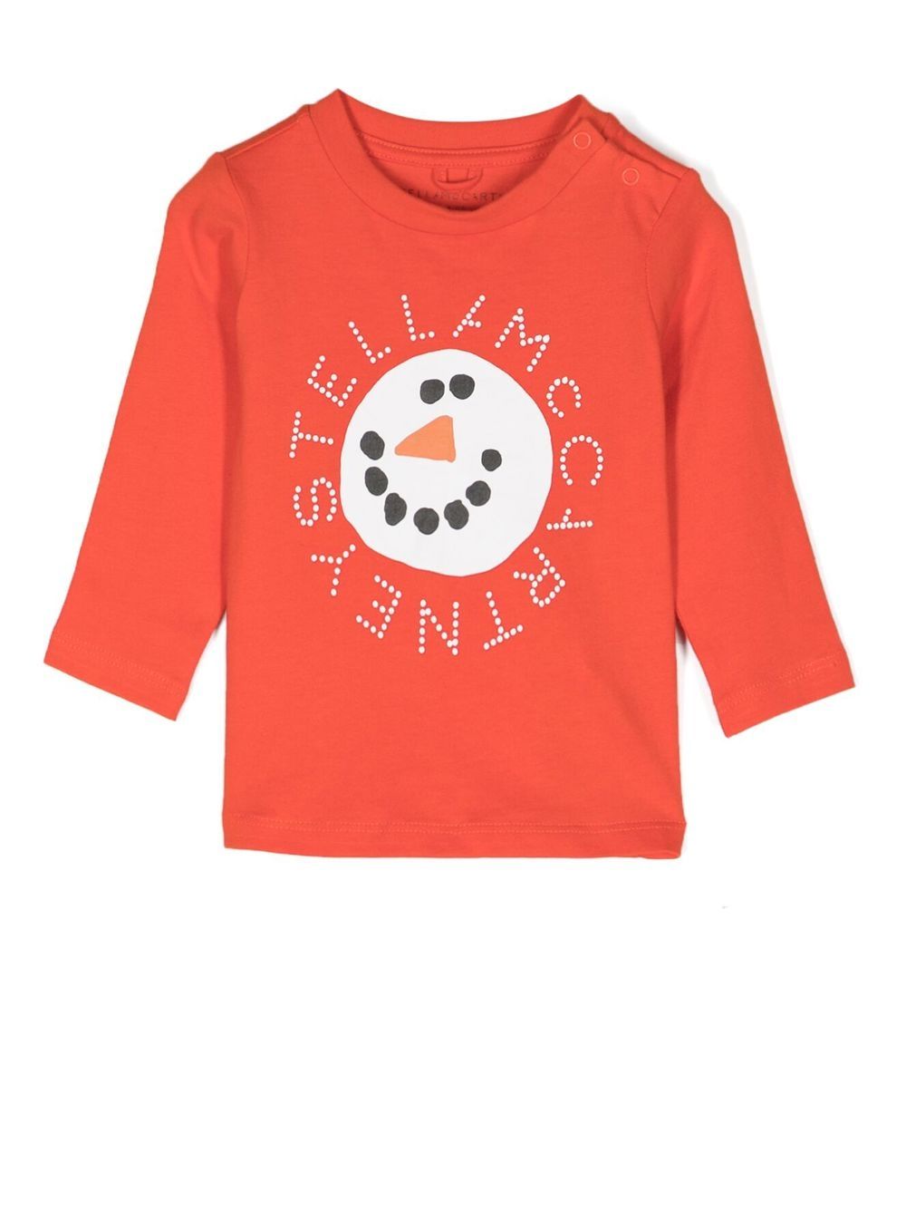 Stella McCartney Kids 斯特拉·麦卡特尼 雪人印花长袖T恤 - 红色