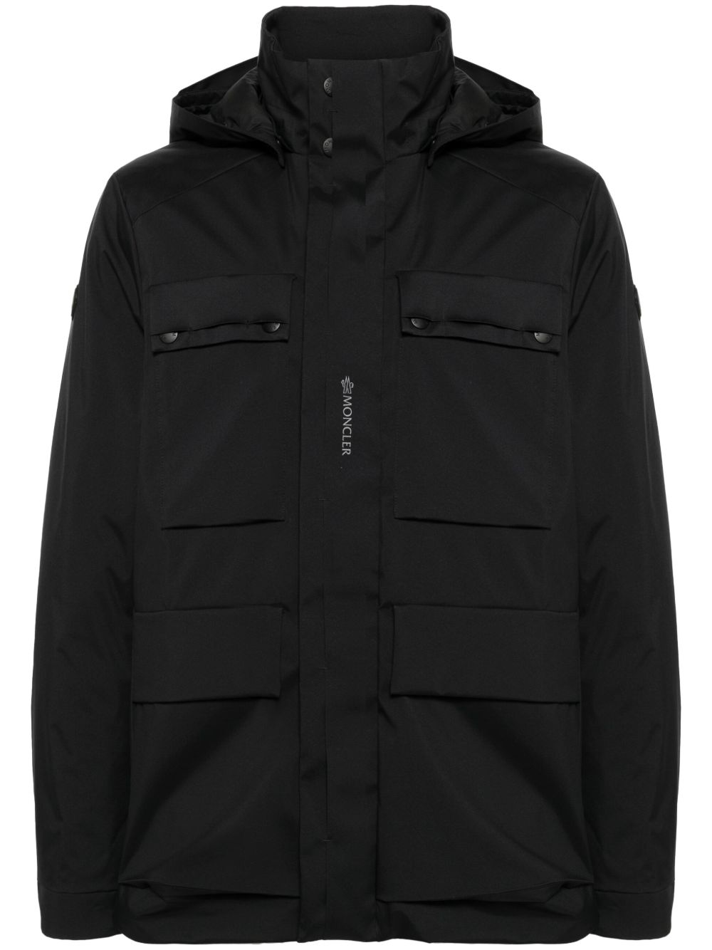 Moncler Neiller 连帽羽绒夹克 - 黑色