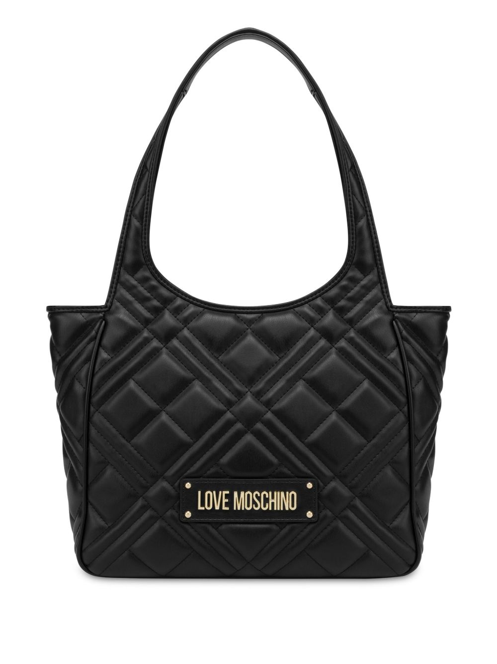 Love Moschino 绗缝单肩包 - 黑色