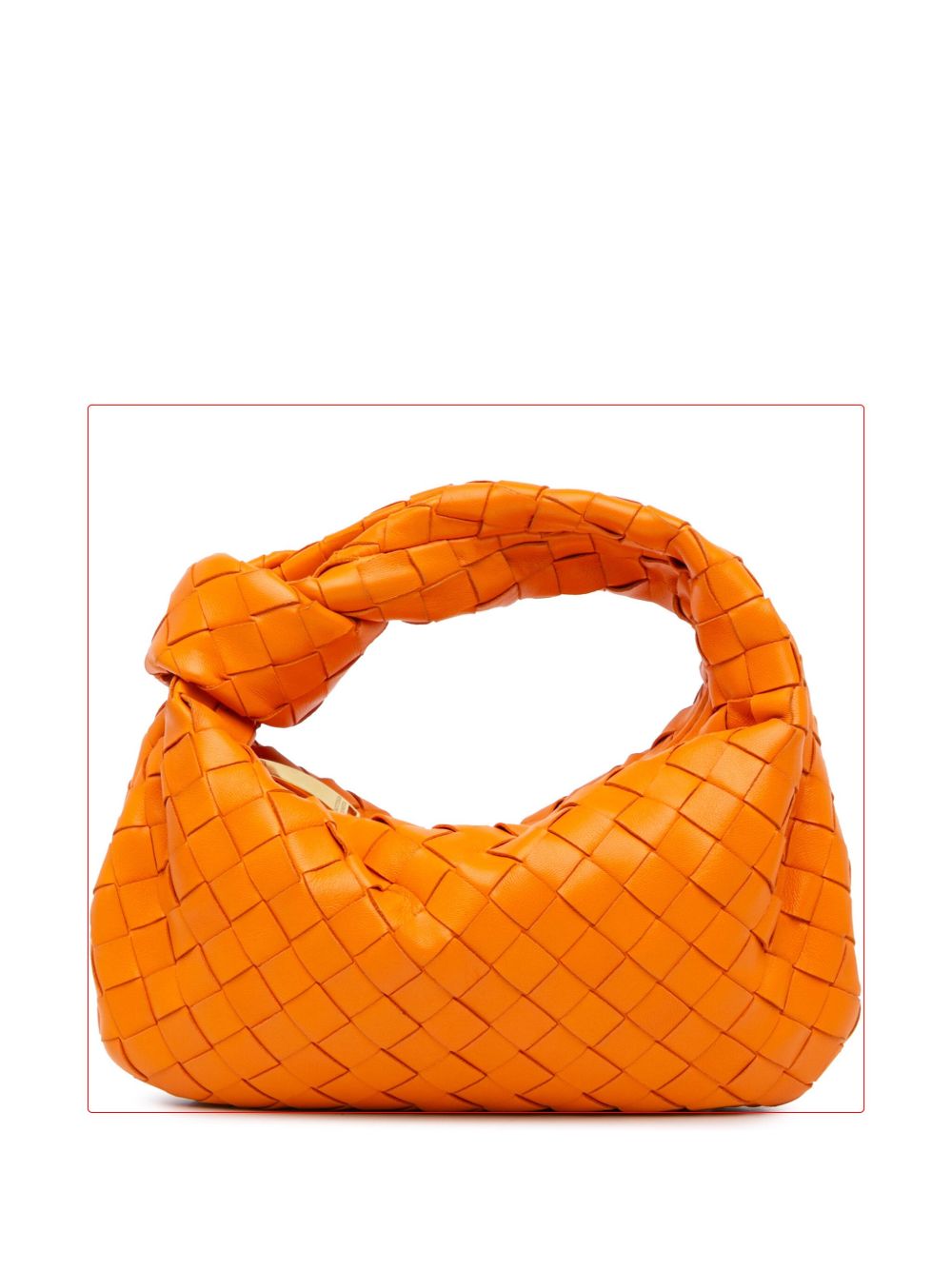 Bottega Veneta Pre-Owned Nappa Intrecciato Jodie 迷你手提包（2012-2023年典藏款） - 橘色