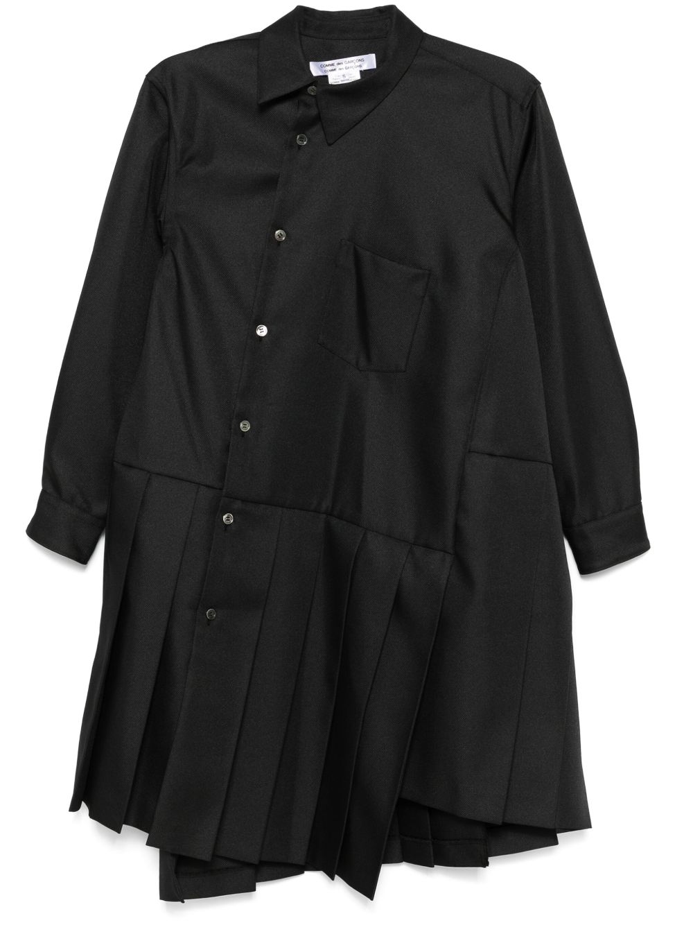 Comme Des Garçons Comme Des Garçons 不对称中长连衣裙 - 黑色