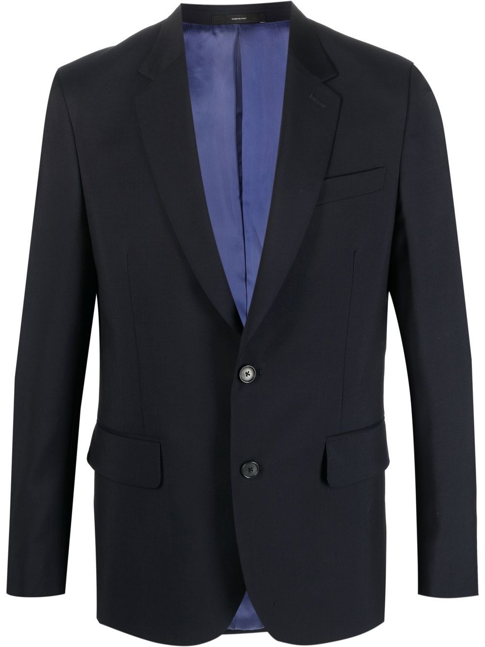 Paul Smith V领翻领西装夹克 - 蓝色