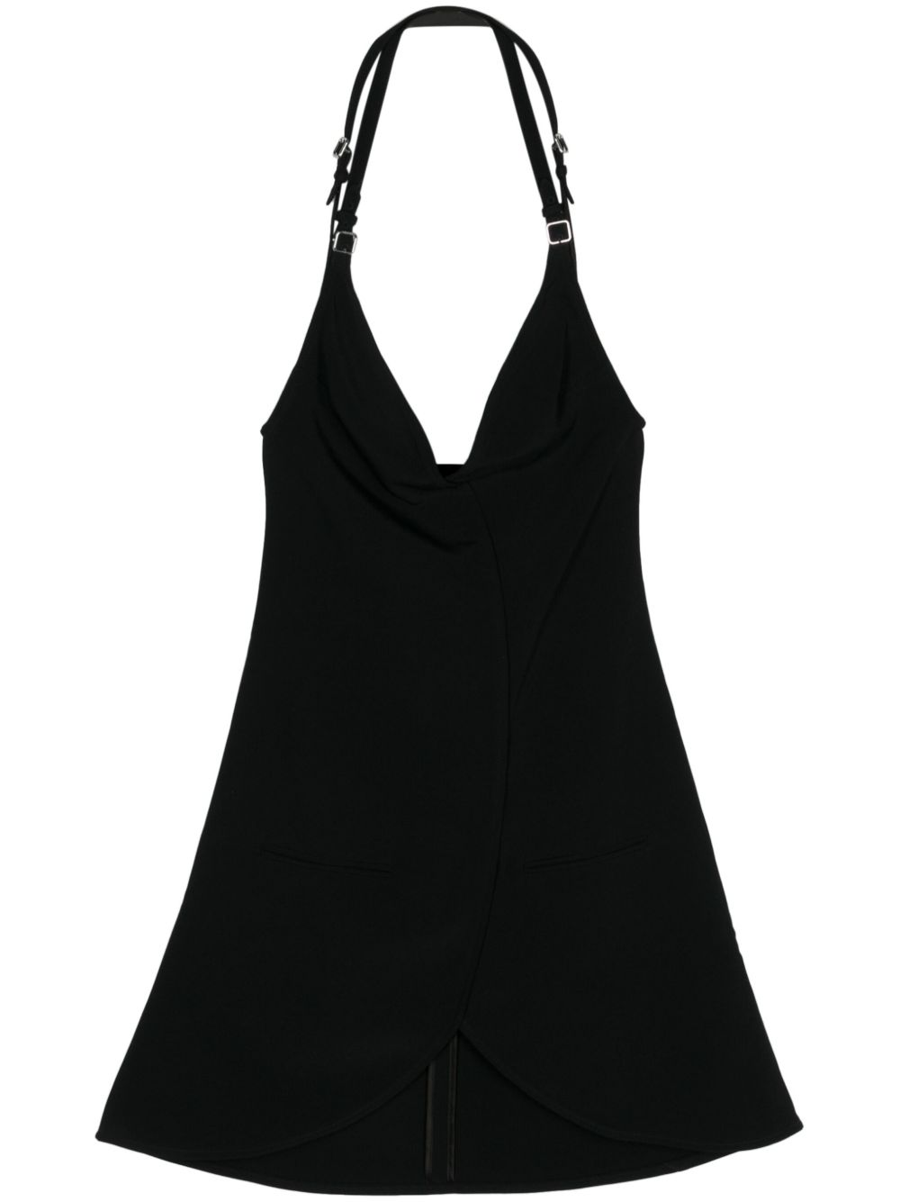 Courrèges Ellipse 迷你连衣裙 - 黑色
