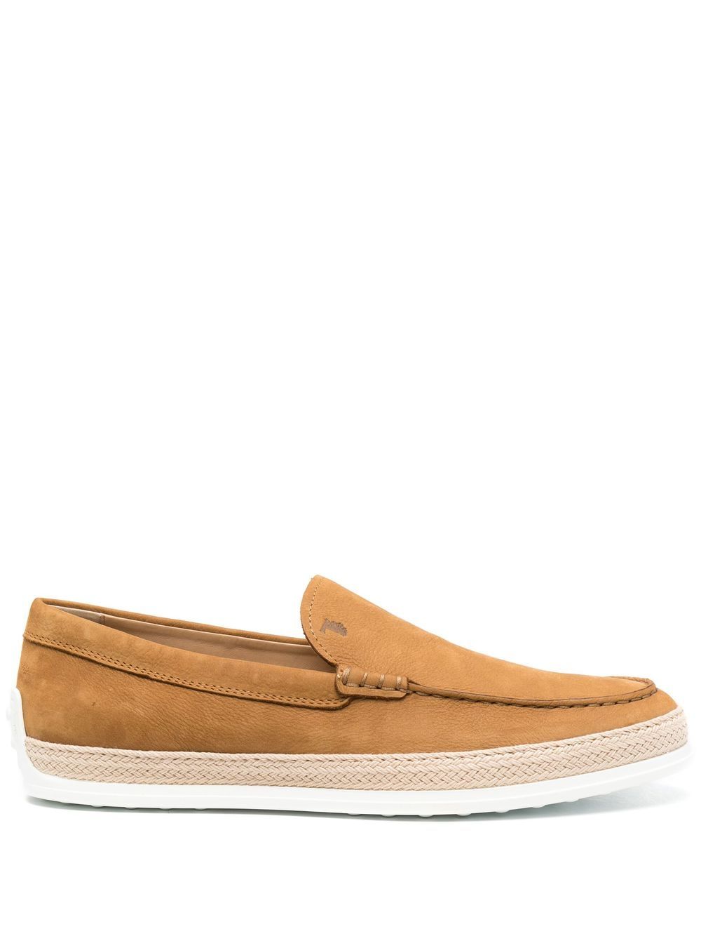 Tod's 套穿式绒面皮乐福鞋 - 褐色