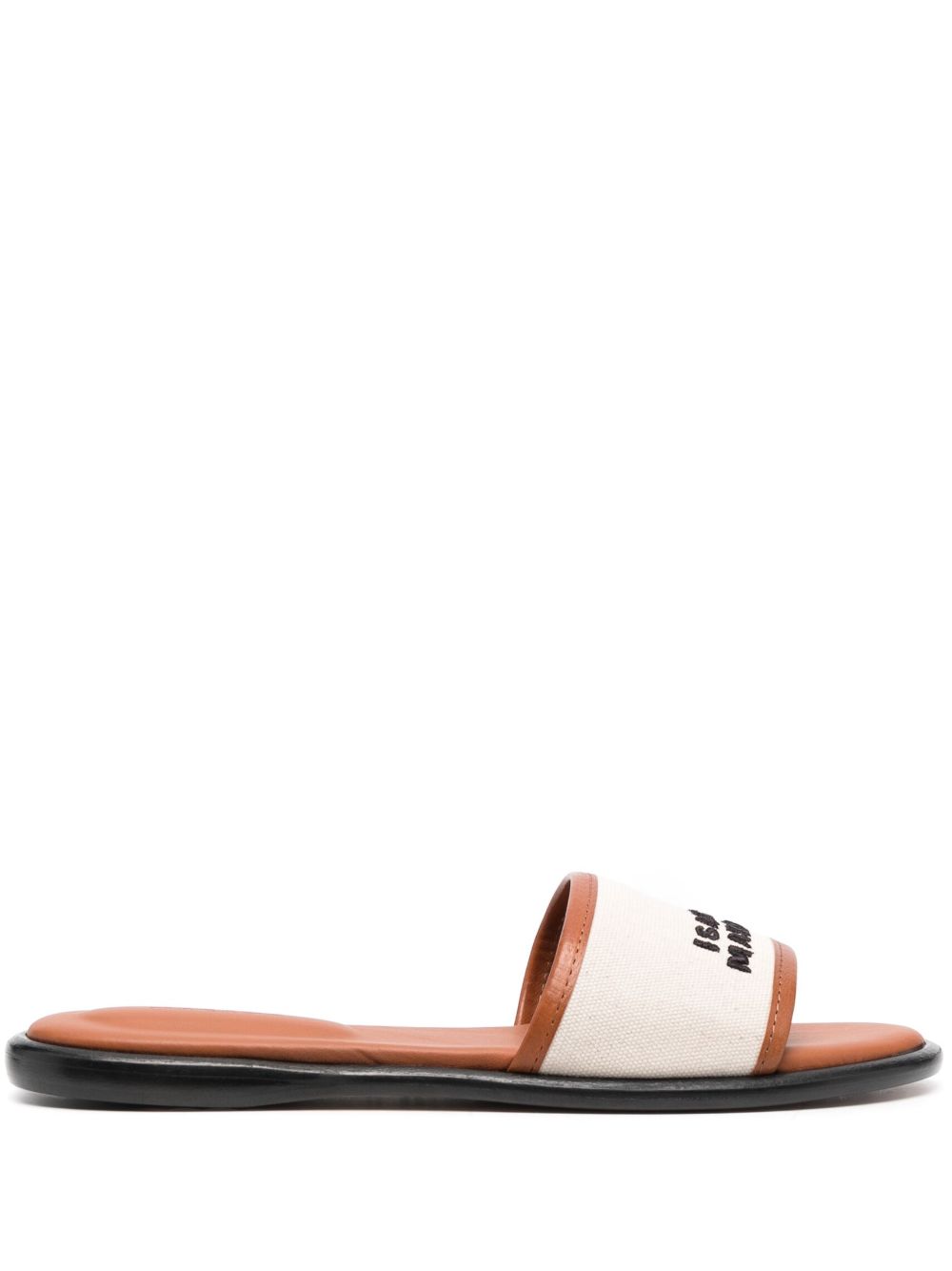 ISABEL MARANT Vikee logo刺绣凉鞋 - 中性色