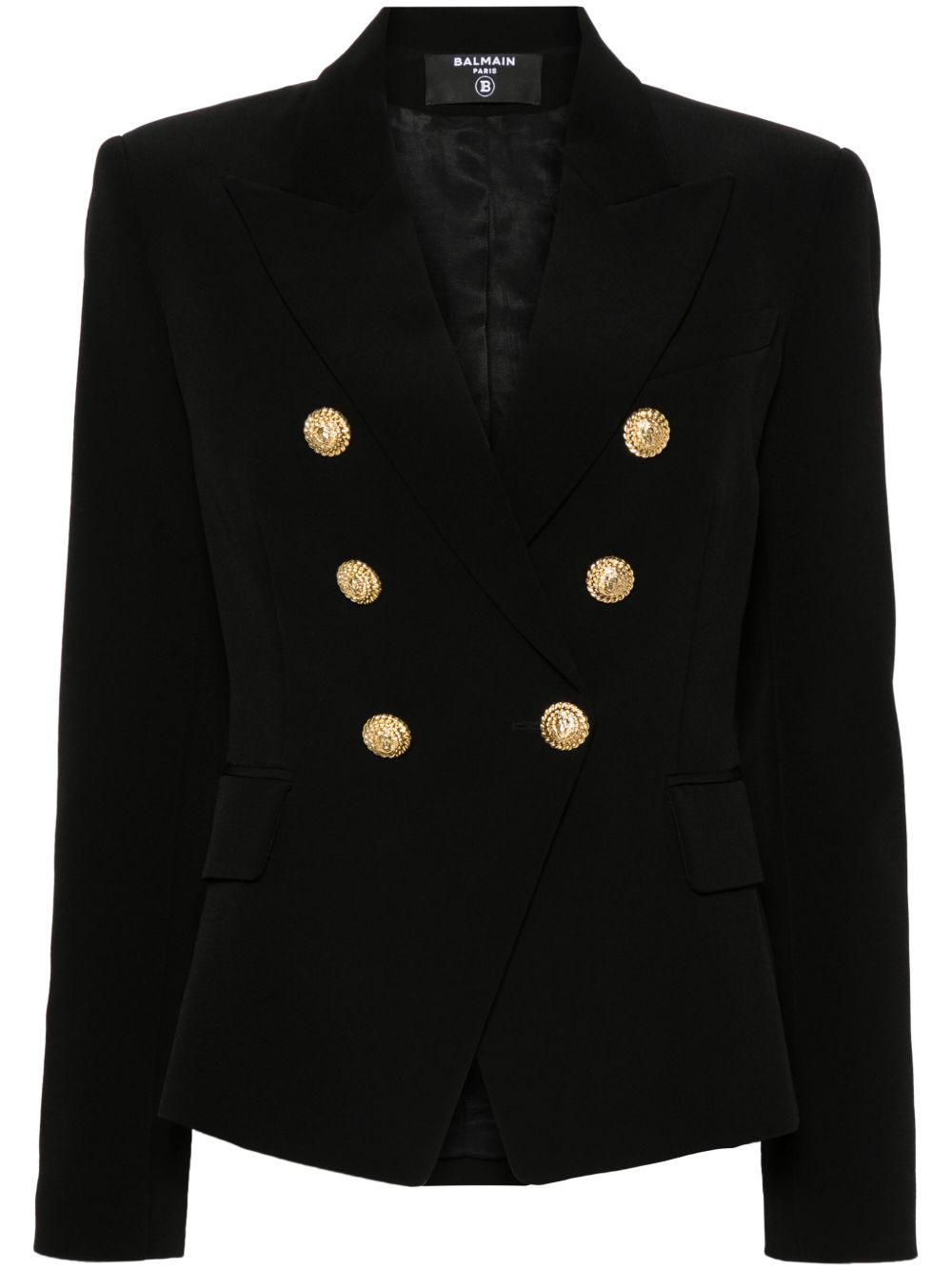 Balmain 双排扣西装夹克 - 黑色