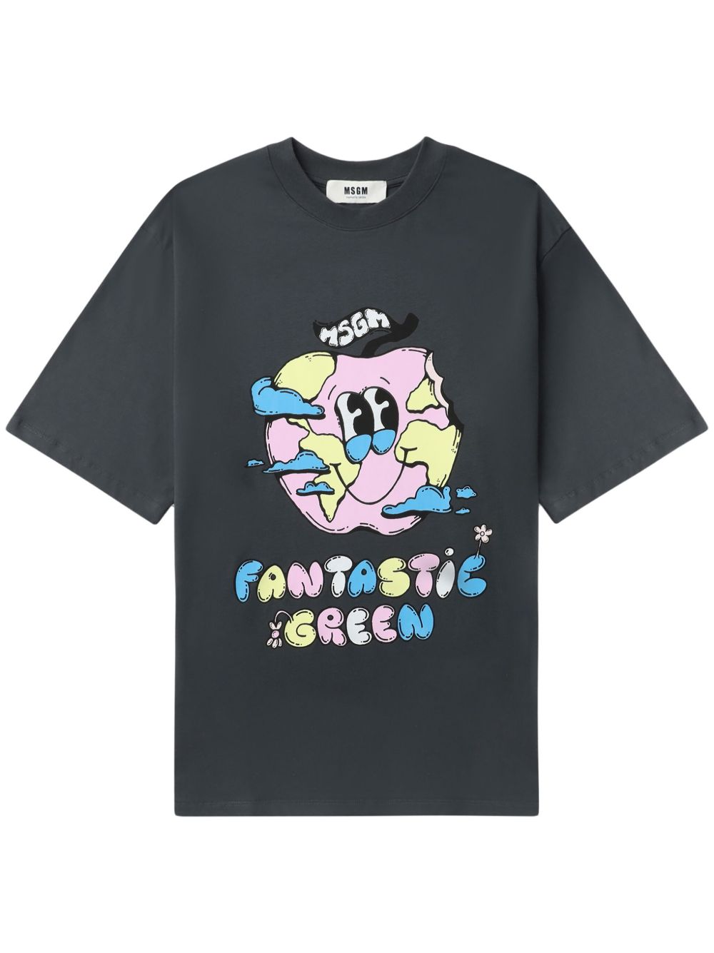 MSGM x Burro Studio 图案印花T恤 - 灰色