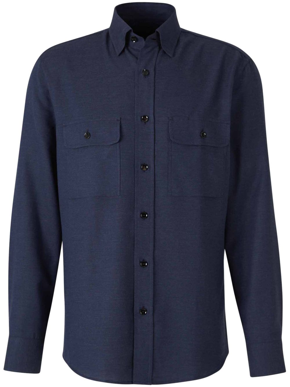 Brioni 长袖衬衫 - 蓝色