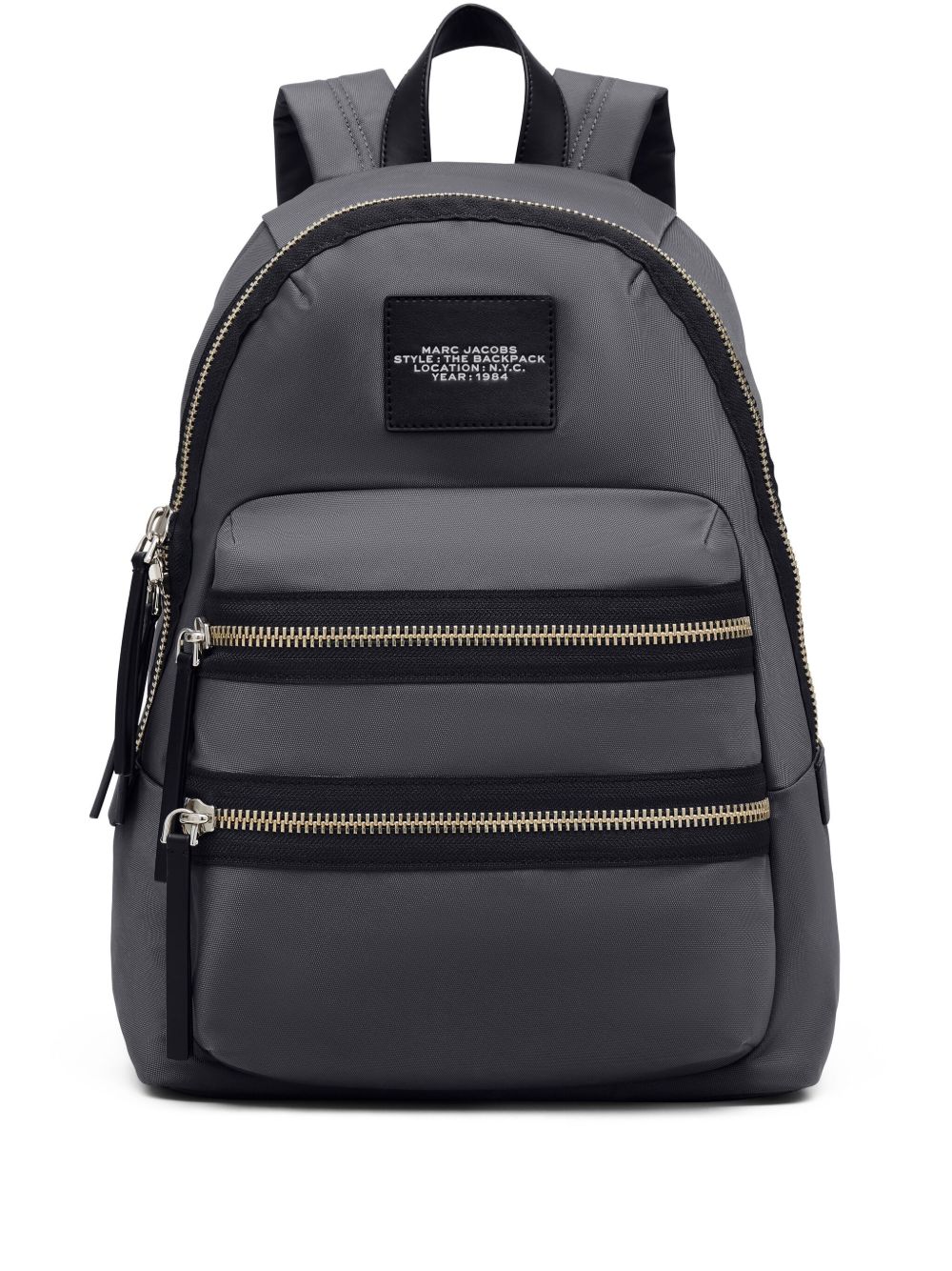 Marc Jacobs The Large Backpack 拉链双肩包 - 灰色