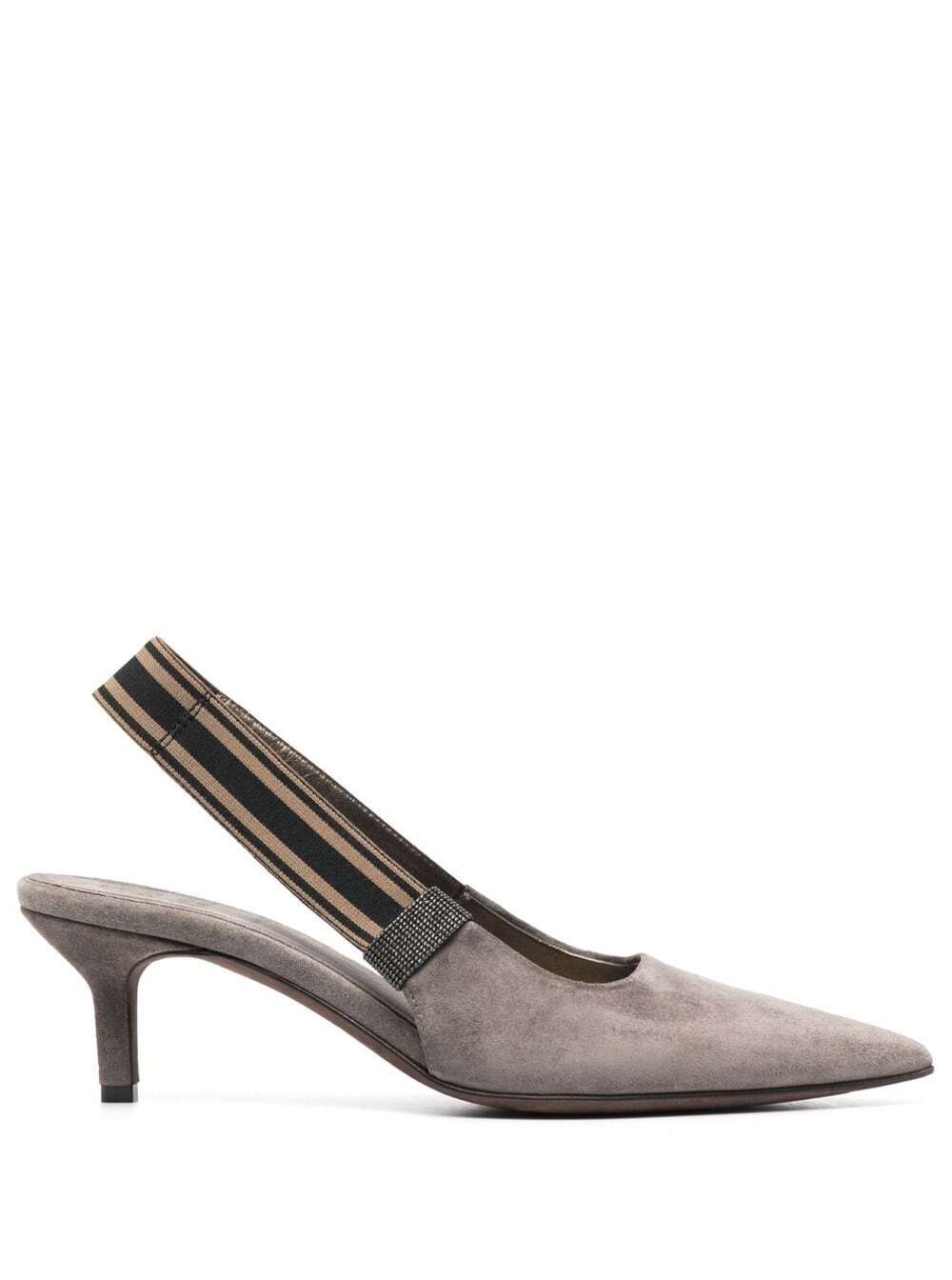Brunello Cucinelli 尖头麂皮高跟鞋