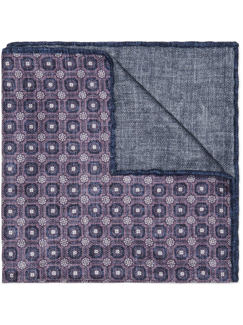 Brunello Cucinelli 印花口袋方巾 - 紫色