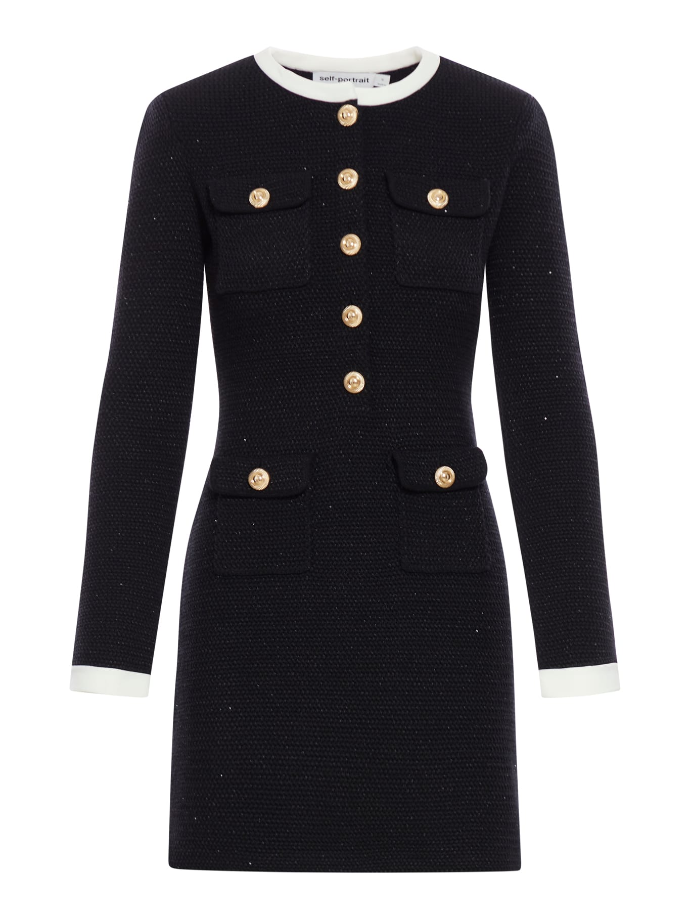 self-portrait Stretch Tweed Mini Dress