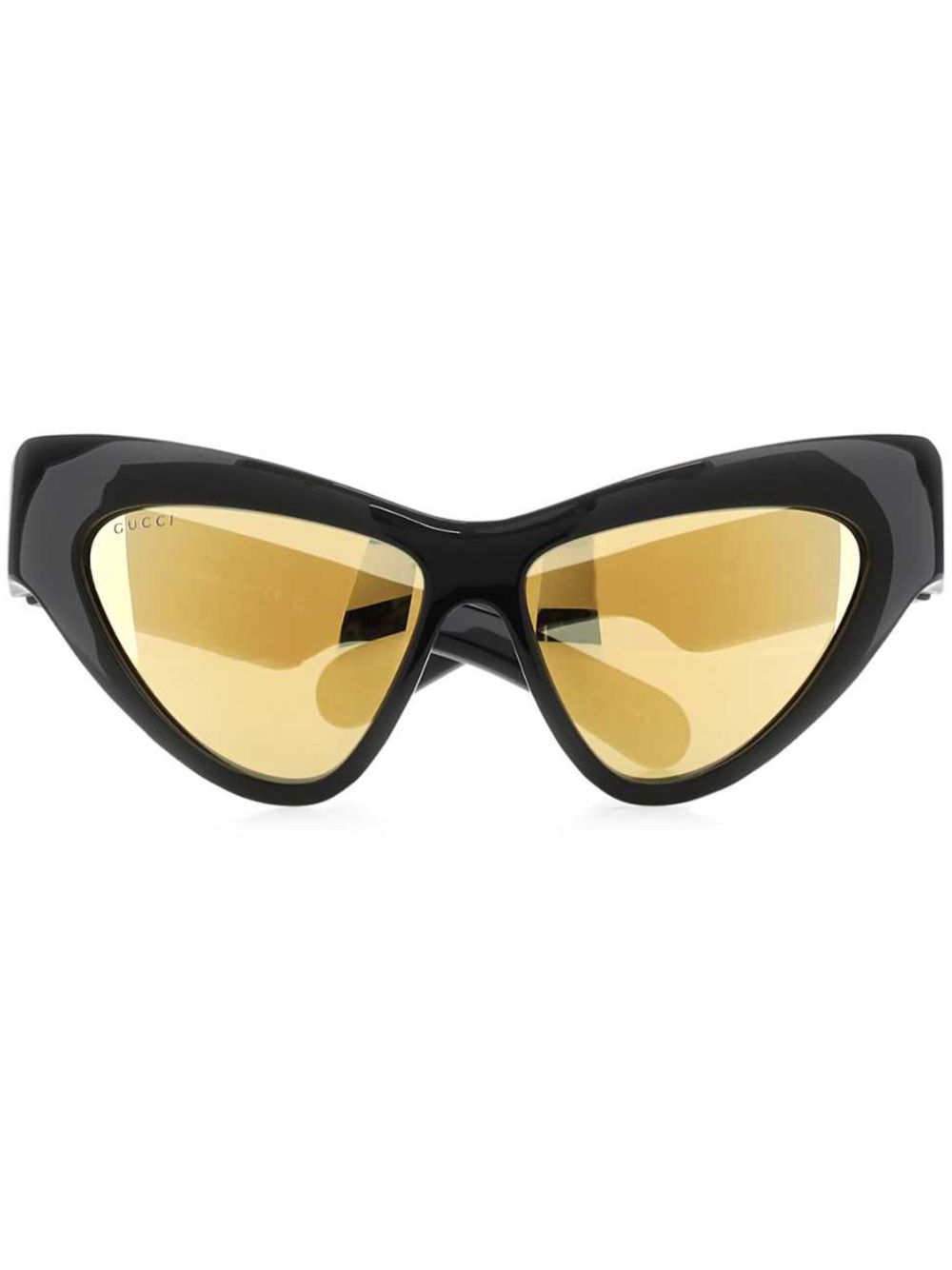 Gucci Eyewear logo太阳眼镜 - 黑色