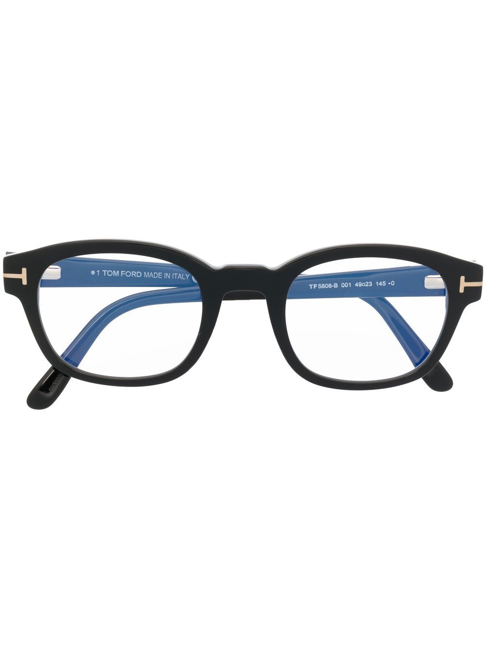 TOM FORD Eyewear 圆框眼镜 - 黑色