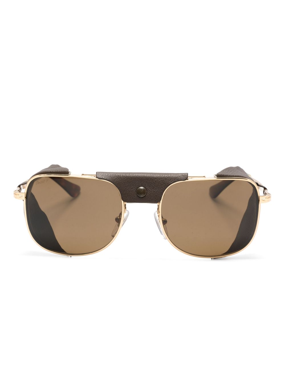 Persol 方框太阳眼镜 - 金色