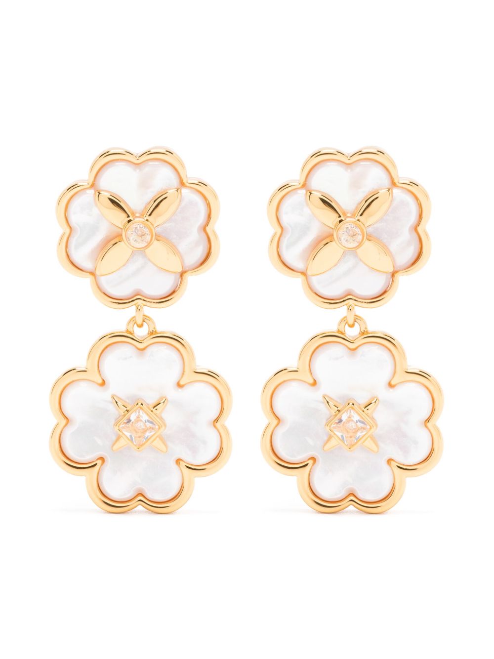 Kate Spade Heritage Bloom 吊饰耳环 - 中性色
