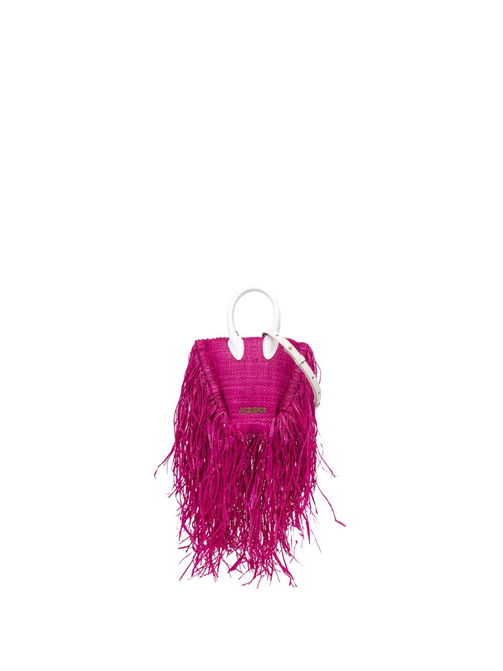 Jacquemus Pre-Owned Raffia Le Petit Baci 斜挎包（2020-2024年典藏款） - 粉色