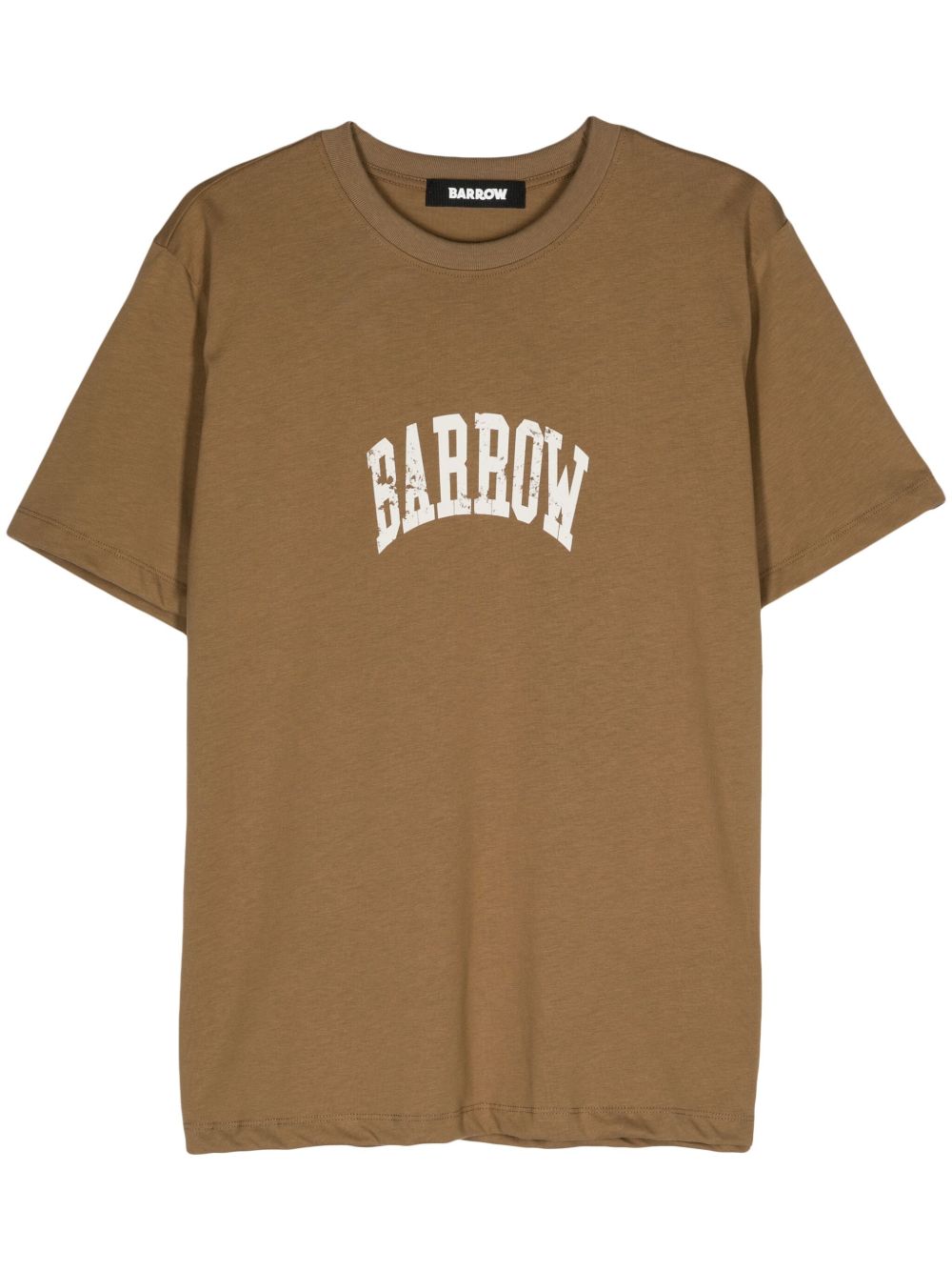 BARROW logo印花T恤 - 褐色