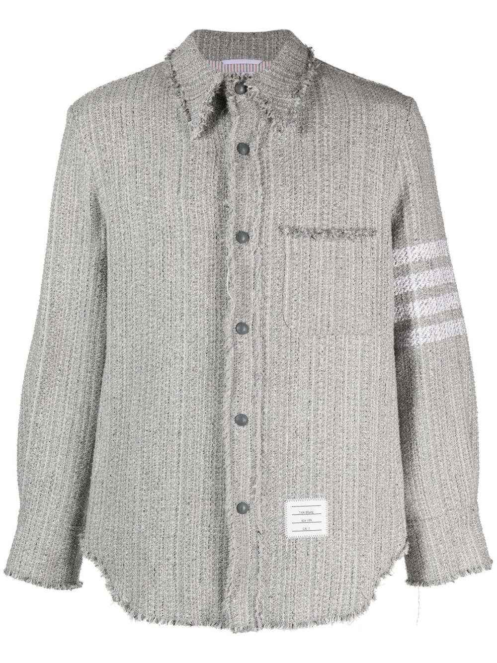Thom Browne 四条纹衬衫 - 灰色