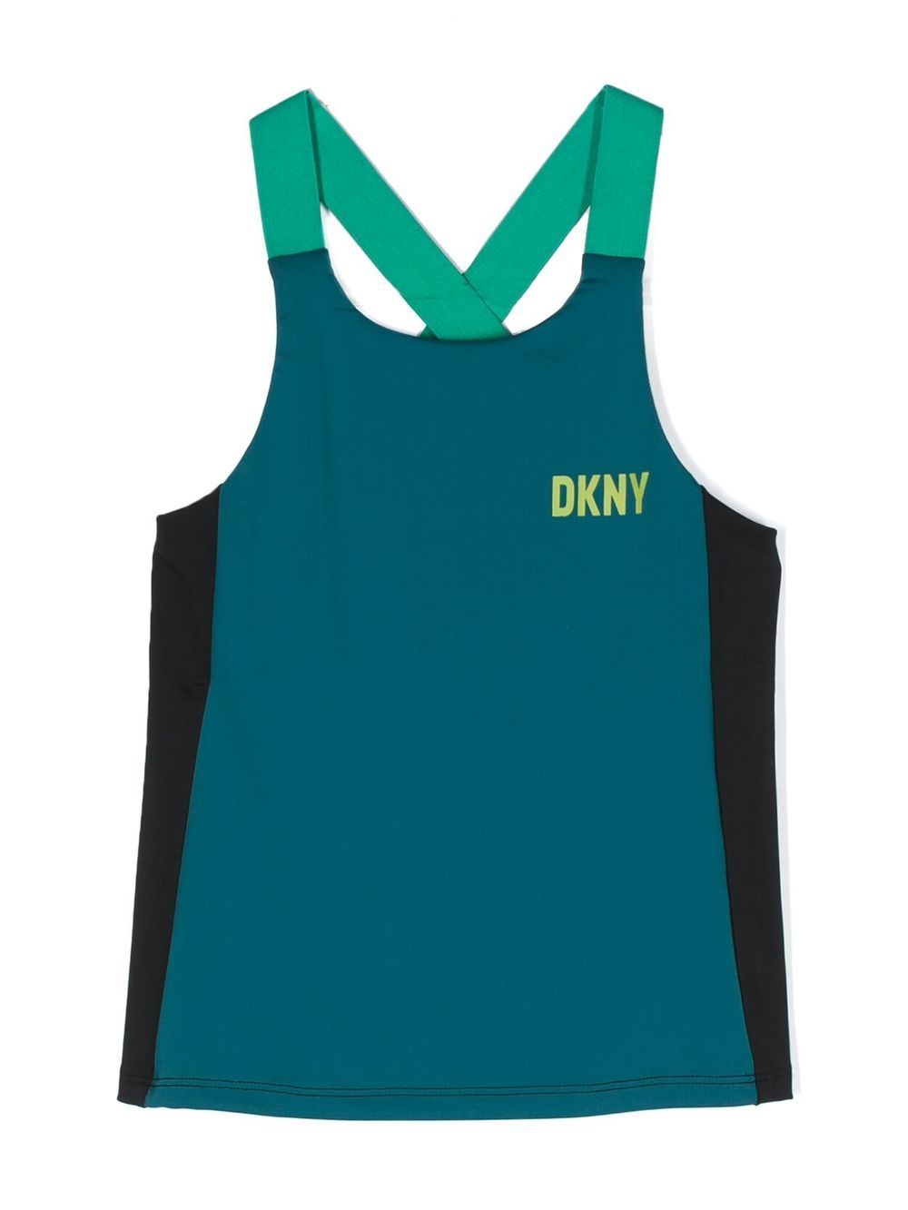 Dkny Kids logo印花运动上衣 - 蓝色
