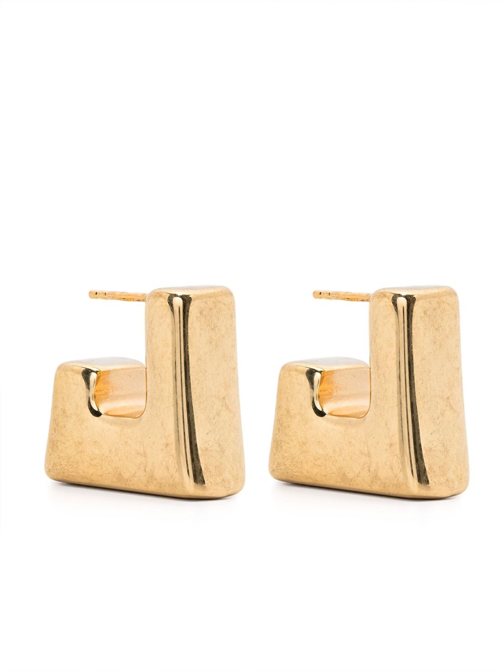 Panconesi Cubo 抛光耳环 - 金色