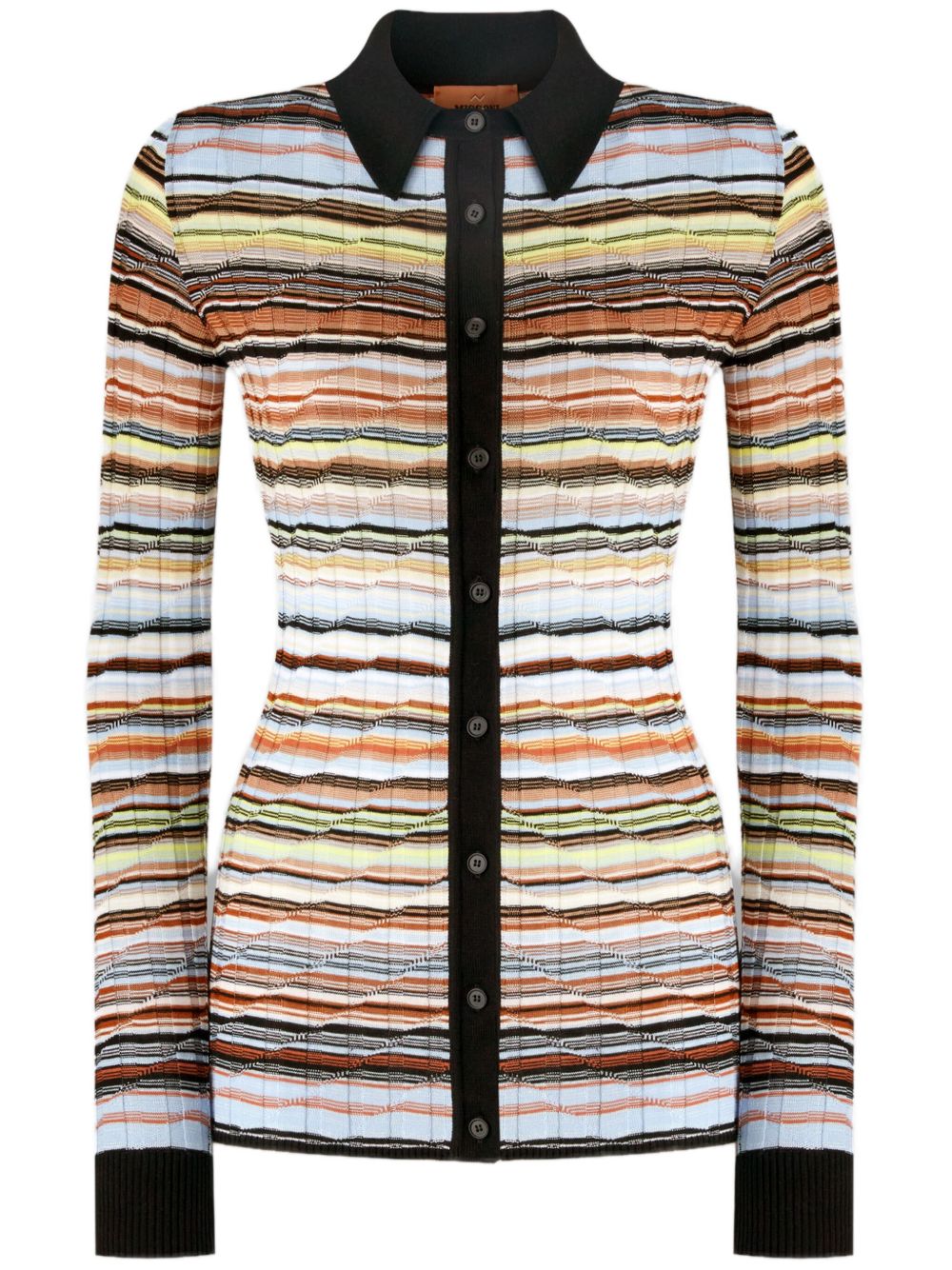 Missoni 条纹针织衬衫 - 蓝色