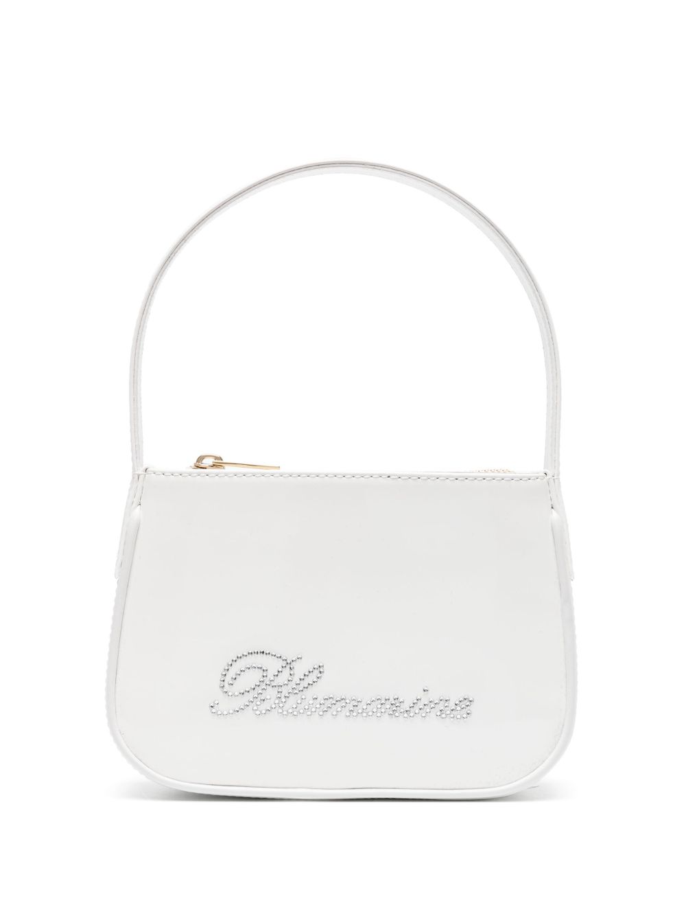 Blumarine 水钻皮质单肩包 - 白色