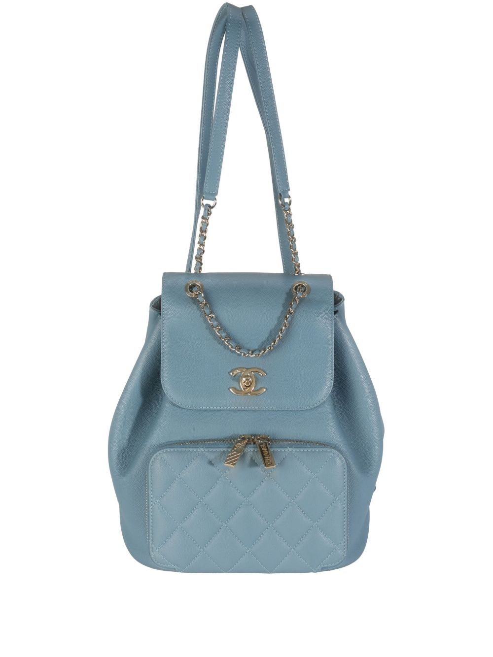 CHANEL Pre-Owned Affinity 双肩包（2019年典藏款） - 蓝色
