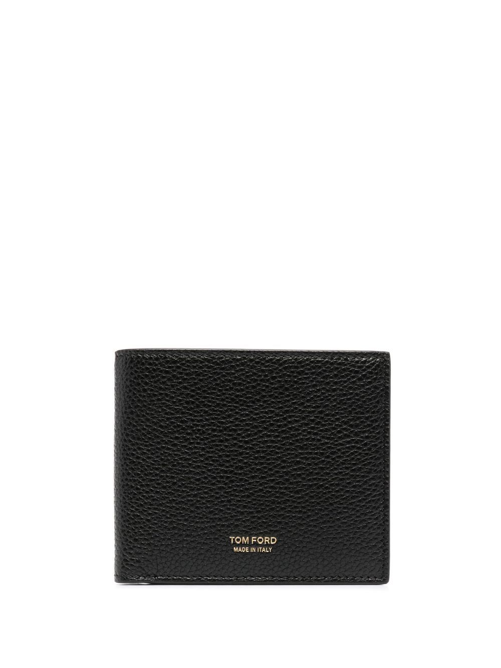 TOM FORD logo标记皮质钱包 - 黑色