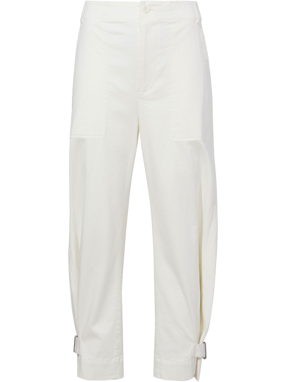Proenza Schouler White Label 斜纹布棉长裤 - 白色