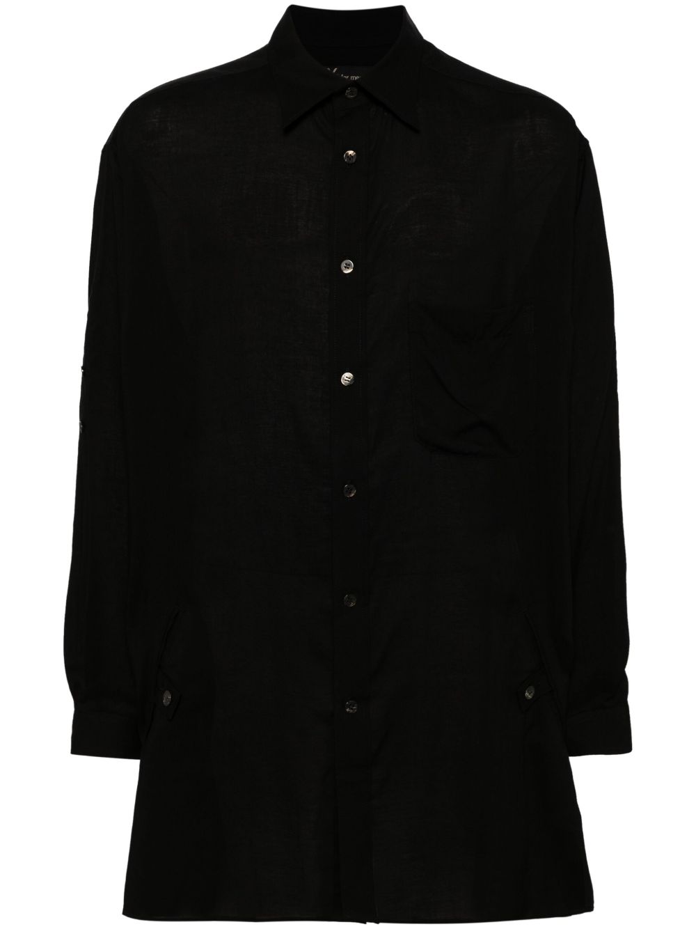 Yohji Yamamoto 长款衬衫 - 黑色