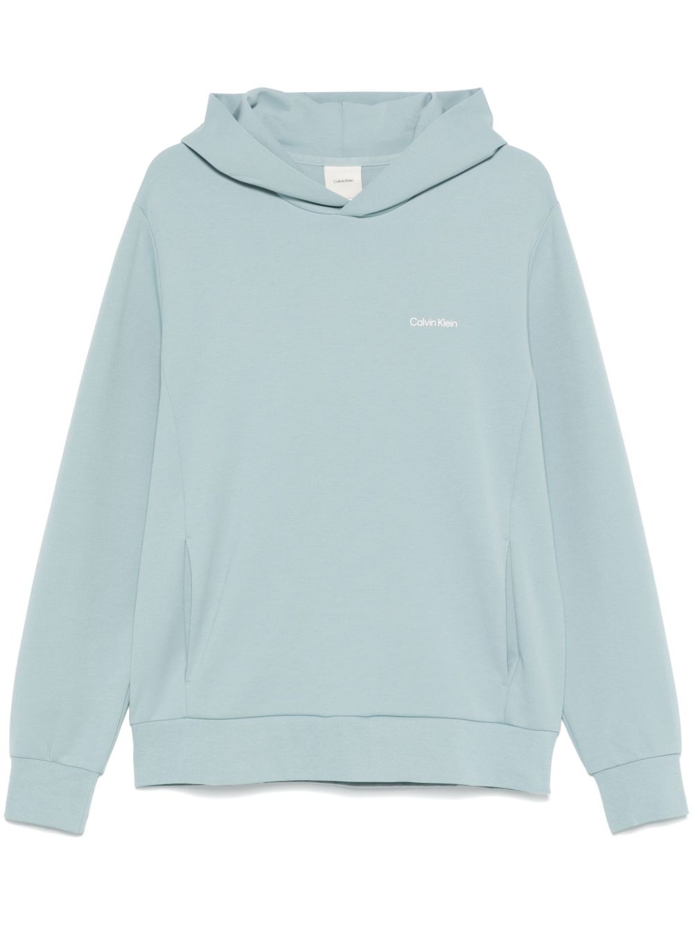 Calvin Klein logo印花连帽衫 - 蓝色