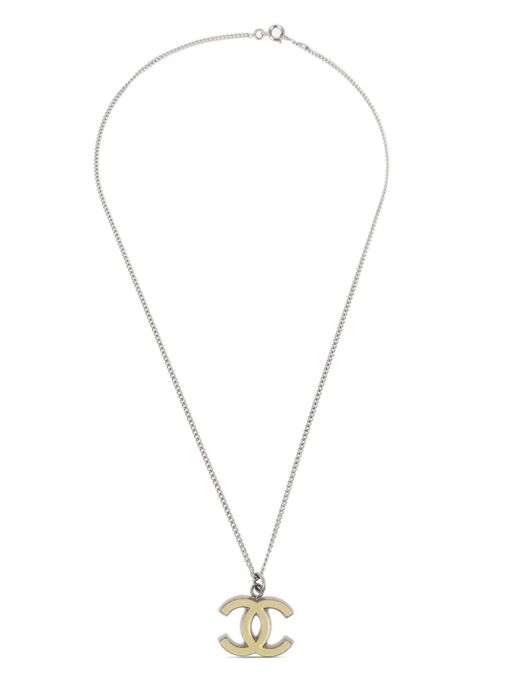 CHANEL Pre-Owned CC logo链式项链（2005年典藏款） - 银色
