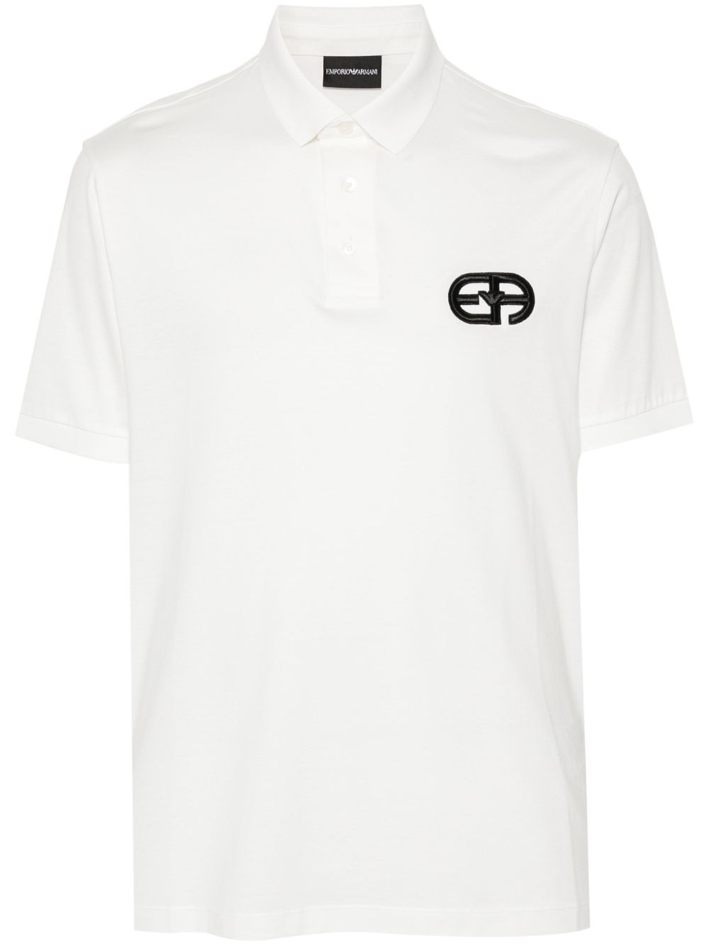 Emporio Armani ASV 平纹针织polo衫 - 白色