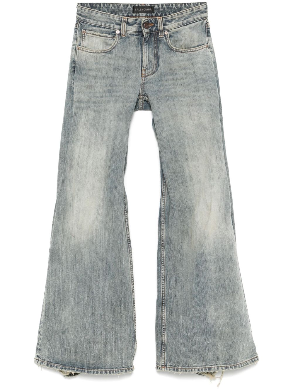 Balenciaga 牛仔喇叭裤 - 蓝色