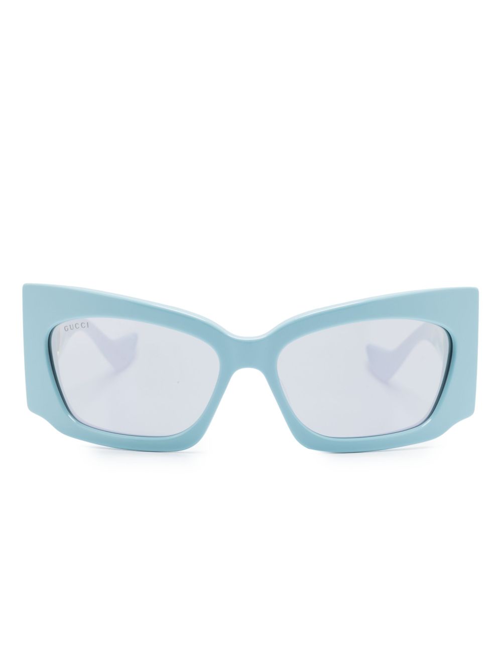 Gucci Eyewear 有色镜片几何镜框太阳眼镜 - 蓝色