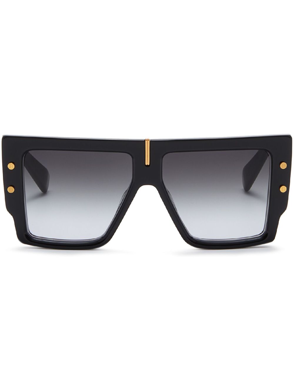 Balmain Eyewear B-Grand 飞行员镜框太阳眼镜 - 黑色