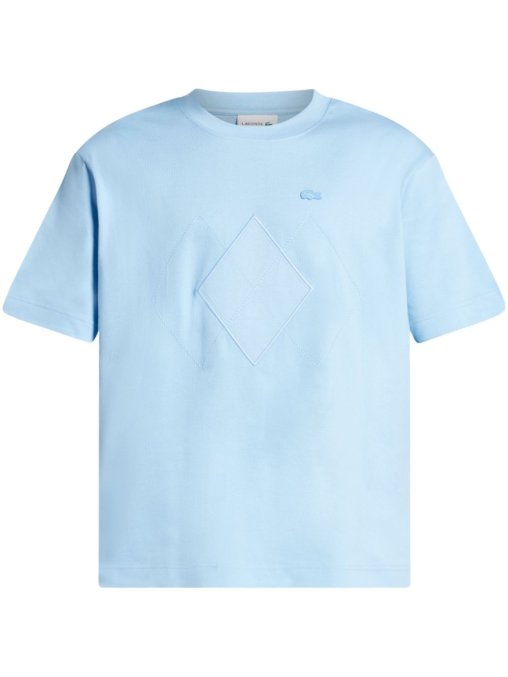 Lacoste 平纹针织T恤 - 蓝色