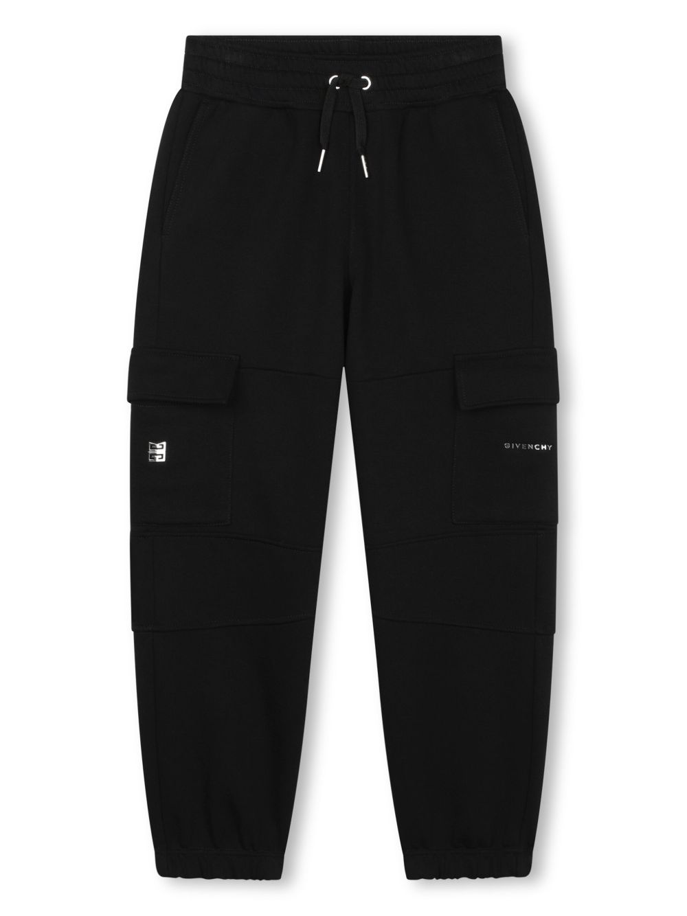 Givenchy Kids 工装口袋运动裤 - 黑色
